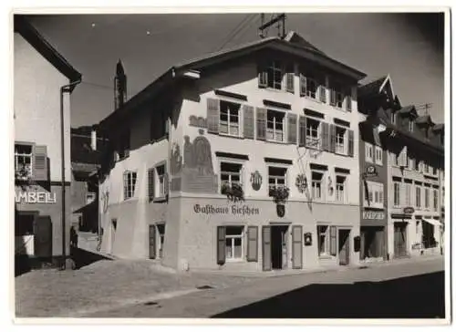 Fotografie unbekannter Fotograf, Ansicht Tiengen / Klettgau, Hauptstrasse mit Gasthaus zum Hirschen 1939