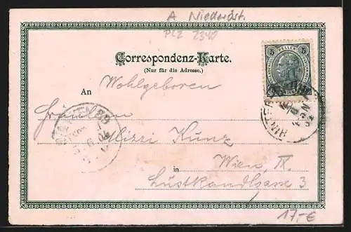 Passepartout-AK Mödling, Gesamtansicht