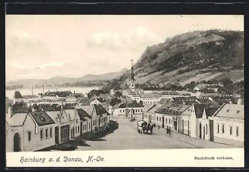 Künstler-AK Hainburg a. d. Donau, Leopold Ott`s Bäckerei in der Freiungstrasse 9