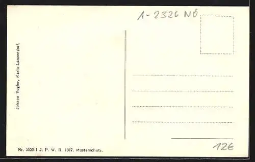 Künstler-AK Maria-Lanzendorf, Ortsansicht aus der Vogelschau mit Flugzeug, Eisenbahn und Autos