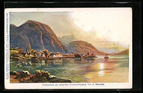 Künstler-AK Philipp + Kramer Nr. XXIX /7: Weissenbach am Atter-See