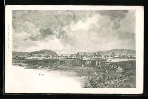 Künstler-AK Philipp + Kramer: Linz und Umgebung