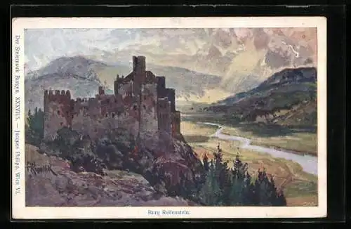 Künstler-AK Franz Kopallik: Pöls /Obersteiermark, Burg Reifenstein