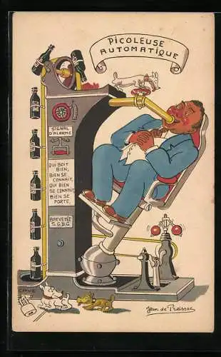 Künstler-AK Jean de Preissac: Picoleuse Automatique