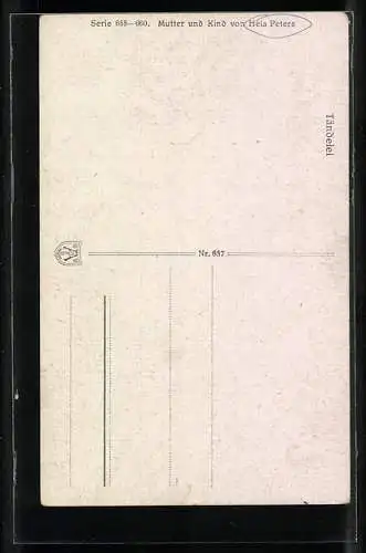 Künstler-AK Hela Peters: Tändelei, Mutter mit Kind