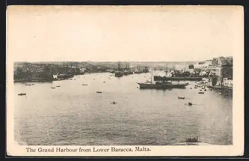 AK Malta, The Grand Harbour from Lower Baracca