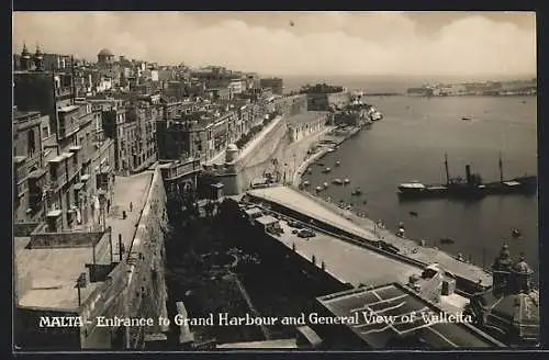 AK Valletta, General View and entrance to Grand Harbour