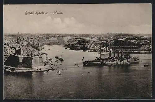 AK Grand Harbour, Panoramablick über die Bucht