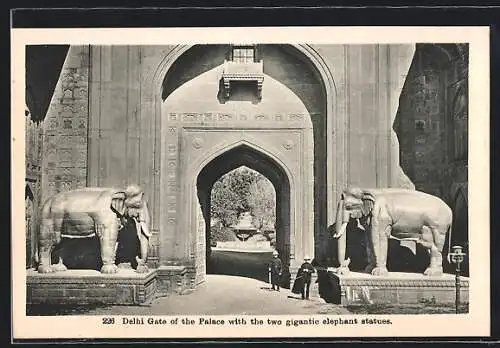 AK Delhi, Gate of Palace with two gigantic elephant statues