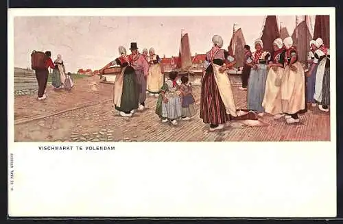 AK Niederländische Wäscherinnen in volkstypischen Trachten am Fluss