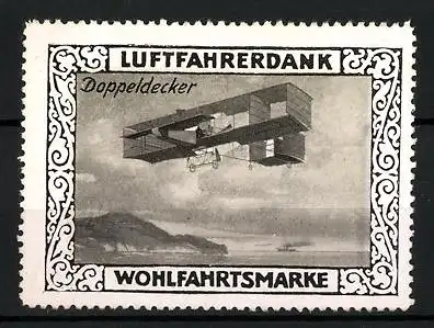 Reklamemarke Doppeldecker, Wohlfahrtsmarke Luftfahrerdank