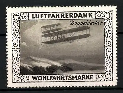 Reklamemarke Doppeldecker, Wohlfahrtsmarke Luftfahrerdank