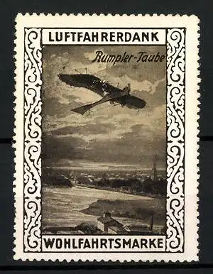 Reklamemarke Rumpler-Taube, Wohlfahrtsmarke Luftfahrerdank