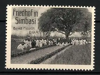 Reklamemarke Deutsch-Ost-Afrika, Friedhof in Simbasi, Benediktiner Mission