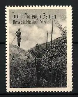 Reklamemarke Deutsch-Ost-Afrika, in den Matengo-Bergen, Benediktiner Mission
