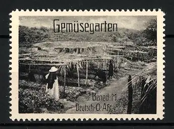 Reklamemarke Deutsch-Ost-Afrika, Arbeiten im Gemüsegarten, Benediktiner Mission