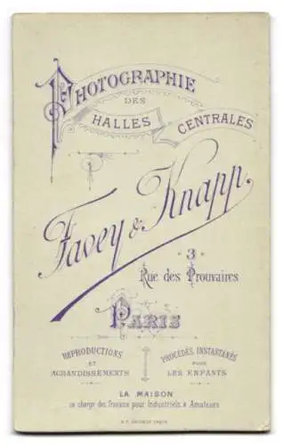 Fotografie Favey & Knapp, Paris, 3, Rue des Prouvaires, 3, Halbwüchsiger Knabe im Matrosenanzug