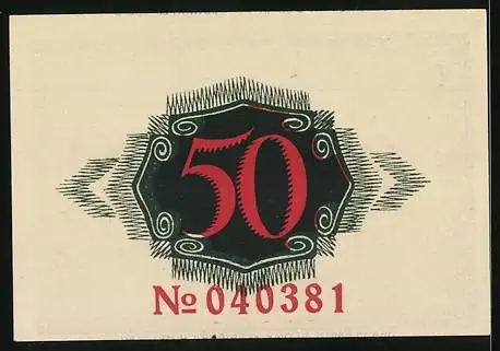 Notgeld Namslau 1920, 50 Pfennig, Rathaus