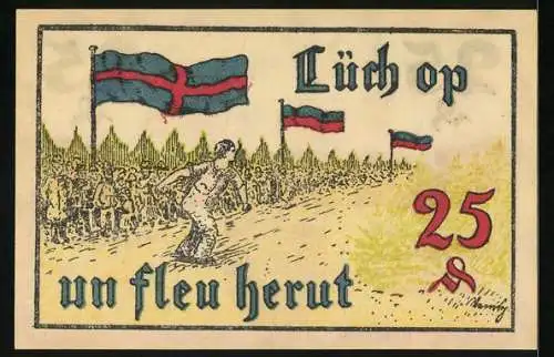Notgeld Nordenham 1922, 25 Pfennig, Stadtwappen