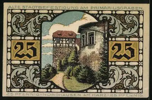 Notgeld Nordhausen a. H. 1921, 25 Pfennig, Der Riese