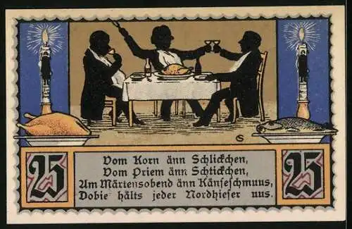 Notgeld Nordhausen a. H. 1921, 25 Pfennig, Stadtwappen