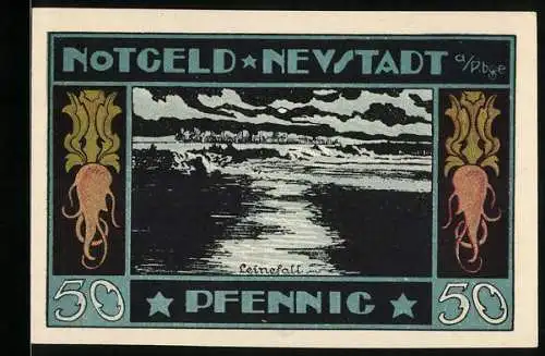 Notgeld Neustadt a. Rbge. 1921, 50 Pfennig, Der Leinefall