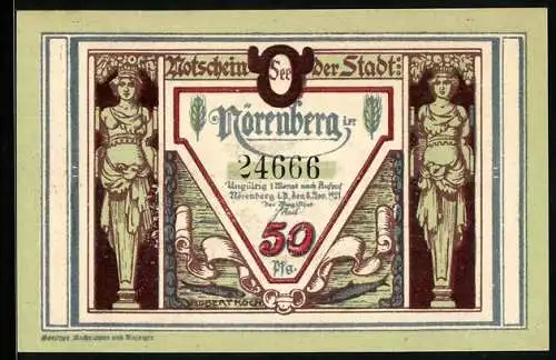 Notgeld Nörenberg 1921, 50 Pfennig, Der Hummer ist weg