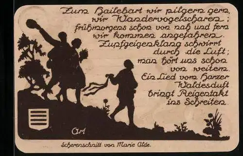 Notgeld Nöschenrode 1921, 50 Pfennig, Ein kleiner Hochzeitszug