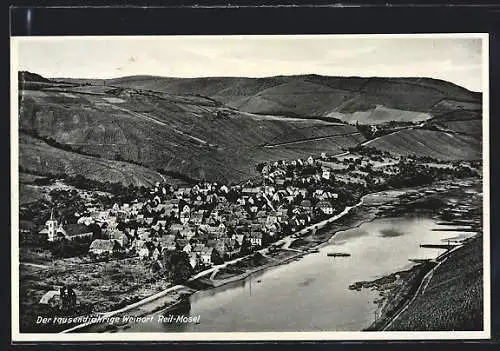 AK Reil /Mosel, Ortsansicht aus der Vogelschau