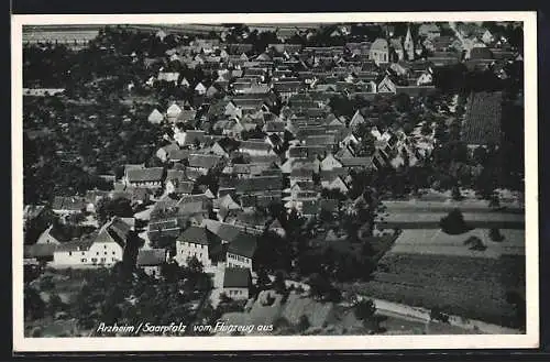 AK Arzheim /Saarpfalz, Ortsansicht vom Flugzeug aus