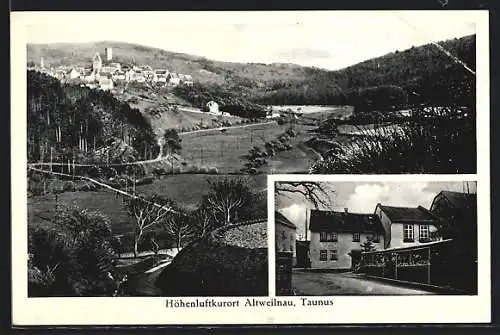 AK Altweilnau, Gasthof und Pension zum Löwen, Ortsansicht