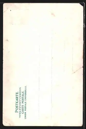 Lithographie Hamburg-Wappen und Segelschiff Potosi