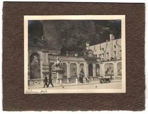 Fotografie unbekannter Fotograf, Ansicht Salzburg, Blick auf die Pferdeschwemme, 1917