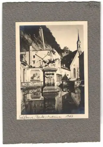 Fotografie unbekannter Fotograf, Ansicht Salzburg, die Pferdeschwemme, 1917