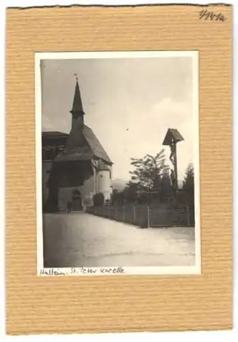 Fotografie unbekannter Fotograf, Ansicht Hallein, Partie an der St. Peter Kapelle