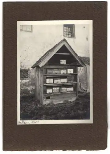 Fotografie unbekannter Fotograf, Ansicht Hallein, Bienenhaus eines Imker im Ort