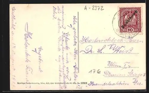 AK Giesshübl, Strassenpartie mit Häusern, Pferdekutsche, verschiedene Ansichten des Ortes