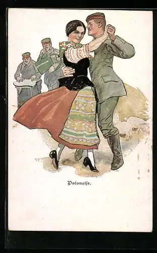 Künstler-AK Ernst Heilemann: Polonaise