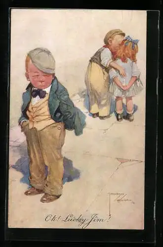 Künstler-AK Lawson Wood: Eifersüchtiger Junge