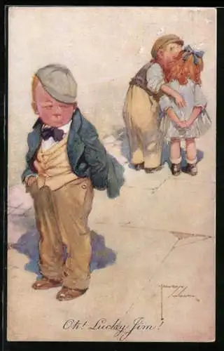 Künstler-AK Lawson Wood: Eifersüchtiger kleiner Junge