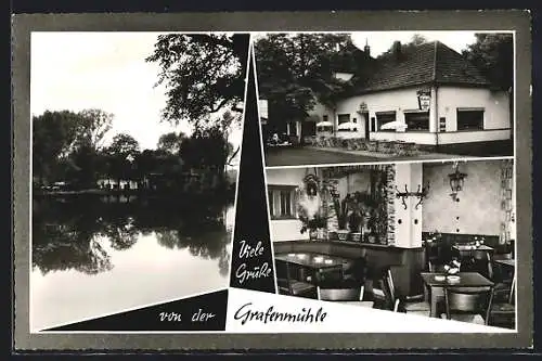 AK Kirchhellen, Gasthaus Grafenmühle mit Innenansichten, Inh. Hermann Beckmann