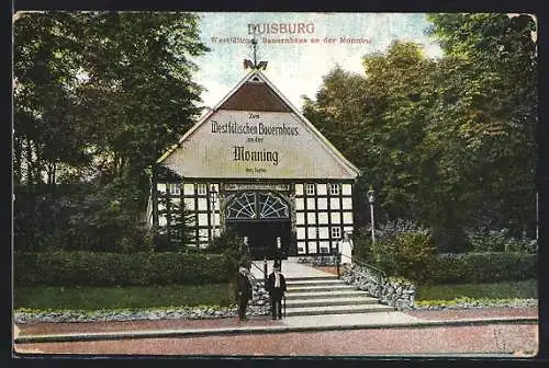 AK Duisburg, Westfälisches Bauernhaus an der Monning