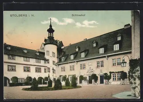 AK Stolberg i. H., Partie im Schlosshof