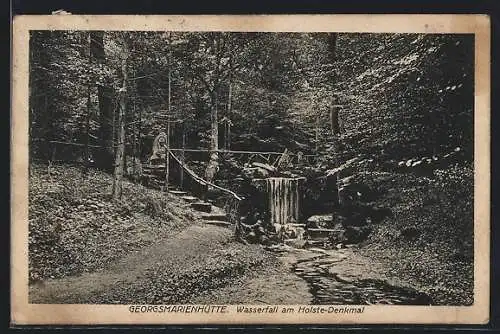 AK Georgsmarienhütte, Wasserfall am Holste-Denkmal