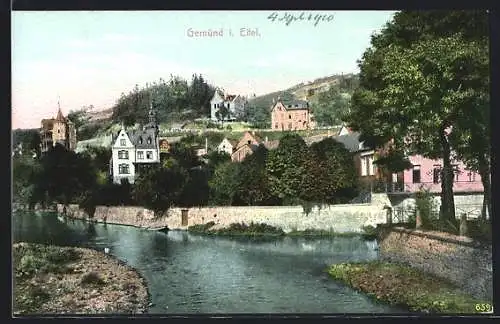 AK Gemünd i. Eifel, Uferpartie