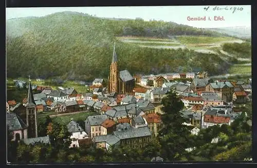 AK Gemünd i. Eifel, Ortsansicht aus der Vogelschau