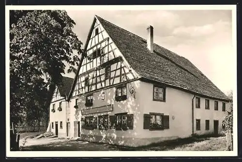 AK Kreenheinstetten, Geburtshaus von Abraham a Sancta Clara (Gasthaus zur Traube)