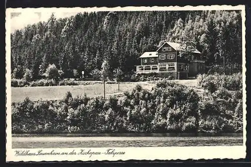 AK Mittweida i. Sa., Das Gasthaus Waldhaus Lauenhain an der Zschopau-Talsperre