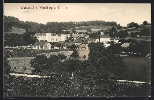 AK Weinzierl, Totalansicht vom Ortsrand aus