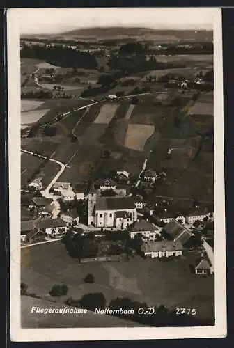AK Natternbach /O.-D., Gesamtansicht mit Feldern vom Flugzeug aus